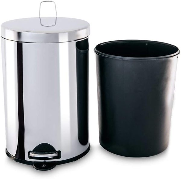 Lixeira Inox com Pedal e Balde - BRINOX - Image 2