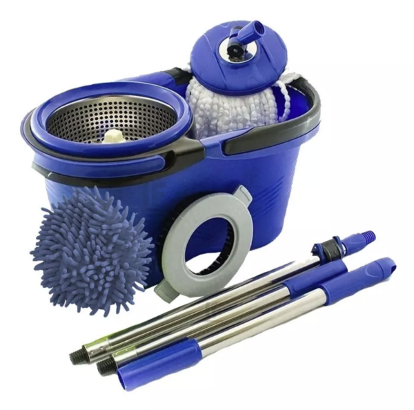 Conjunto Super Mop PRO com Cesto Inox e 3 Refis 16L - PERFECT