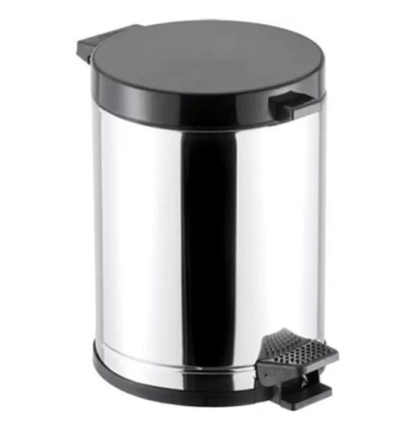 Lixeira Inox com Pedal, Cesto e Tampa 10,5L - VIEL - Image 2